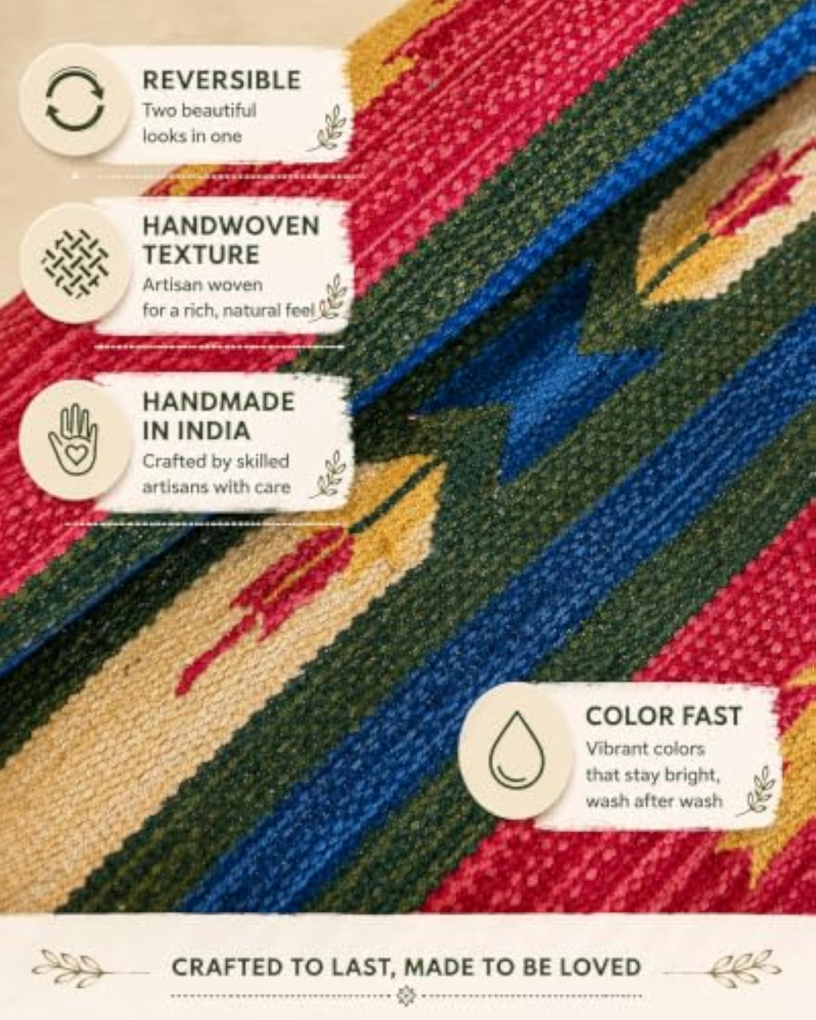 Premium Cotton Traditional Design Rectangular Door Mat Combo